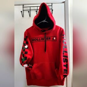 MEN'S HOLLISTER RED FLORAL HOODIE